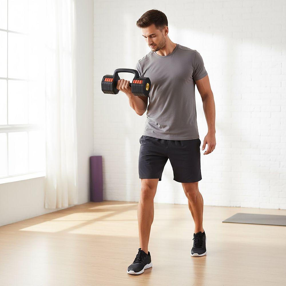Hl05 3u1 podesiva bučica s štipkom za sklekove i funkcijom kettlebell-a hms slika 2
