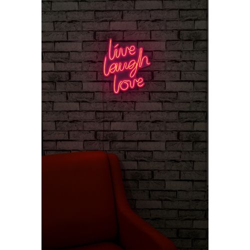 Wallity Ukrasna plastična LED rasvjeta, Live Laugh Love - Pink slika 3