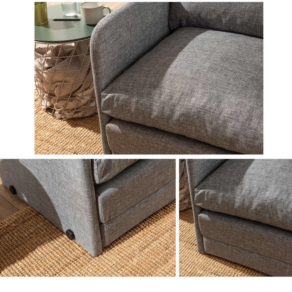 Saga Single - Svijetlo Siva Sofa na Razvlačenje za Jednu Osobu slika 6