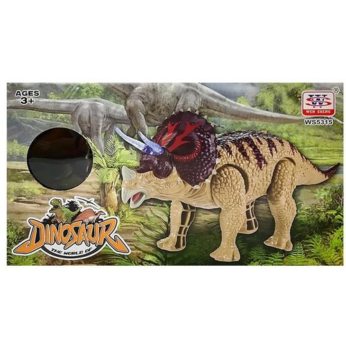 Dinosaur Triceratops na baterije, zeleno-crni slika 5