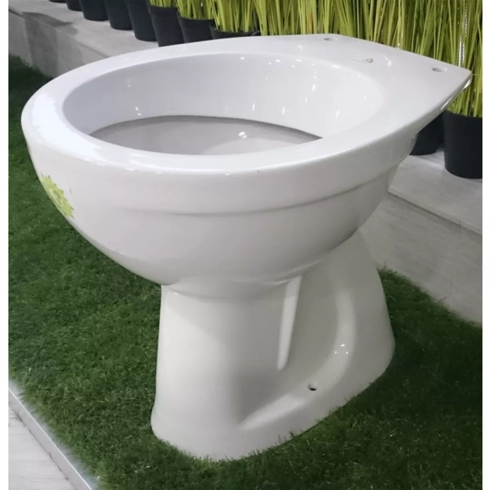 Inter Ceramic wc školjka sa donjim odvodom bez ruba (rimless) 46,6x36x39 cm porculan, bijela slika 2