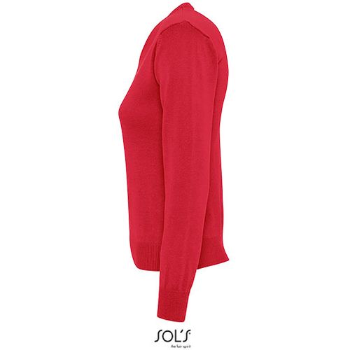 GALAXY WOMEN ženski džemper na V izrez - Crvena, M  slika 6
