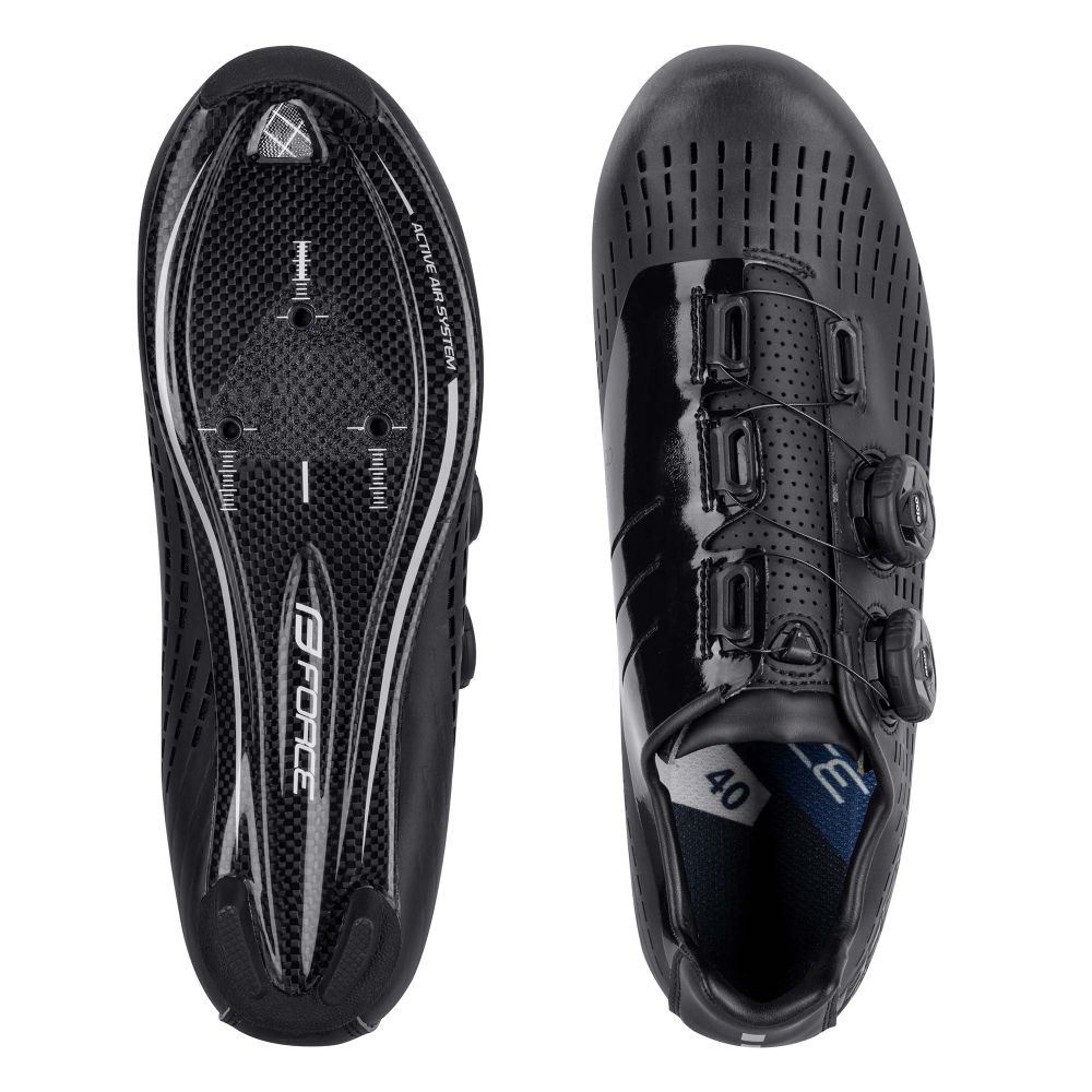 Force Cipele za biciklizam Road Revolt Carbon Black slika 4