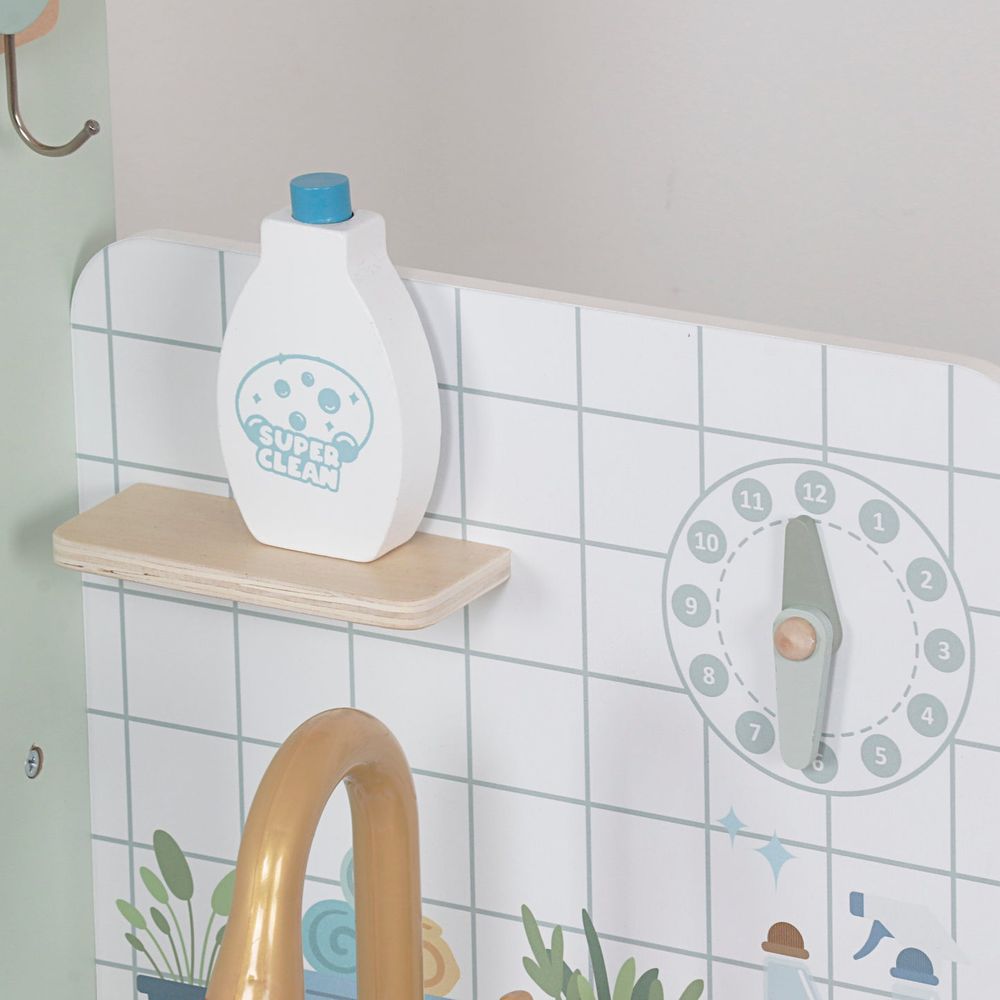 Kinder Home Drvena dječija veš mašina sa dodacima 3U1 slika 5