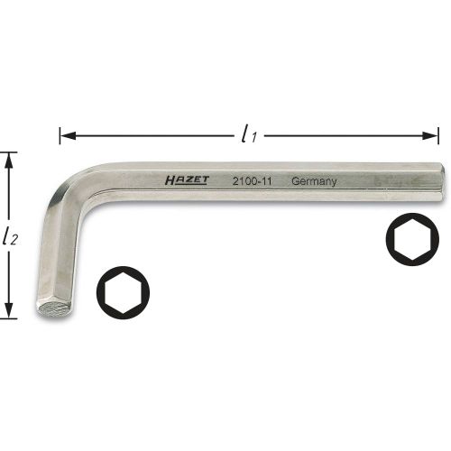 Hazet  2100-06 unutarnji šesterokutni kutni odvijač   6 mm slika 1