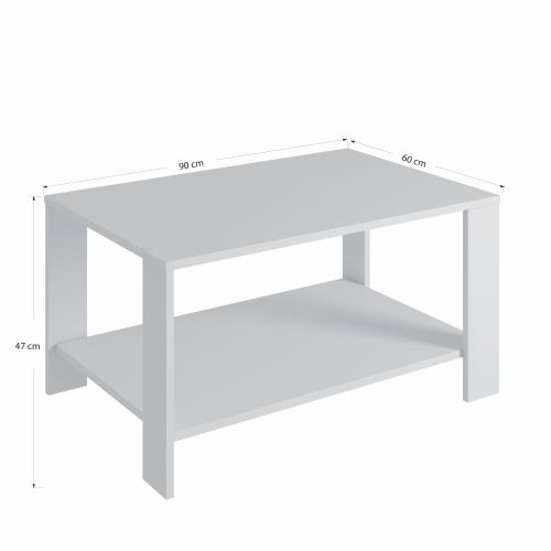 Midi Orta - White White Coffee Table slika 6