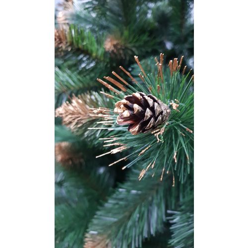 Umjetno božićno drvce - BEATA zlatna s češerima - 120cm slika 2
