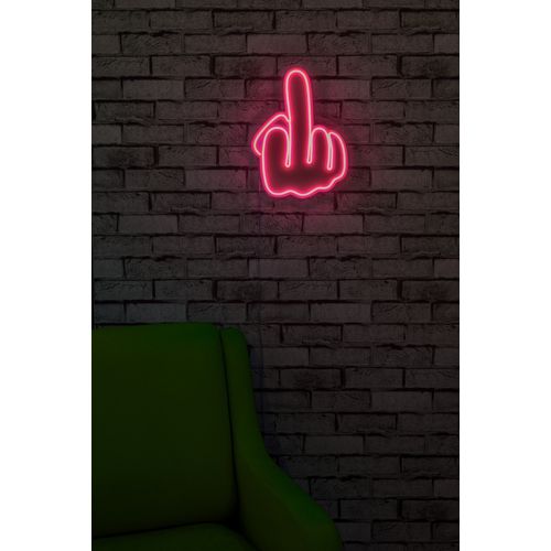 Wallity Ukrasna plastična LED rasvjeta, Middle Finger - Pink slika 2