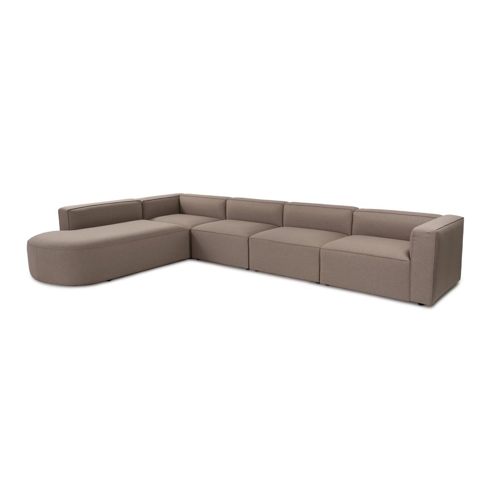 Mora (X-Oval-L1-O1-O1-R1) Svijetlosmeđi Kutni Sofa slika 4