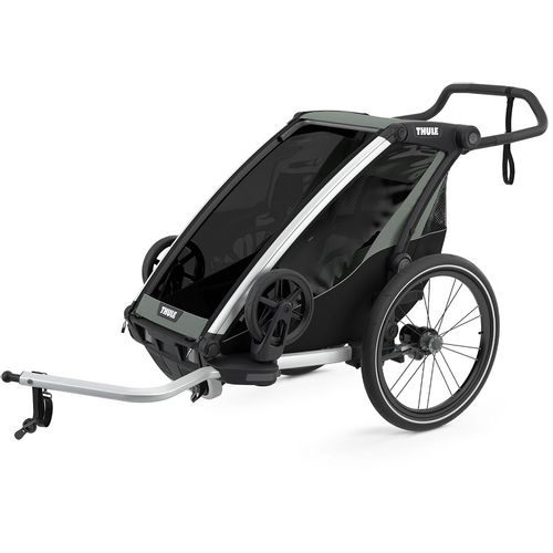 Thule Chariot Lite zeleno (agava)/crna sportska dječja kolica i prikolica za bicikl za jedno dijete (4u1) slika 1