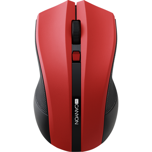 CANYON MW-5 2.4GHz wireless Optical Mouse with 4 buttons, DPI 800/1200/1600, Red, 122*69*40mm, 0.067kg slika 1