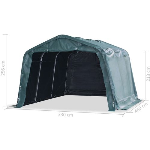 Uklonjivi šator za stoku PVC 550 g/m² 3,3 x 4,8 m tamnozeleni slika 17