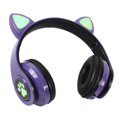 Bluetooth slusalice Cat Ear ljubicaste slika 1