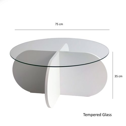 Bubble - White White Coffee Table slika 9