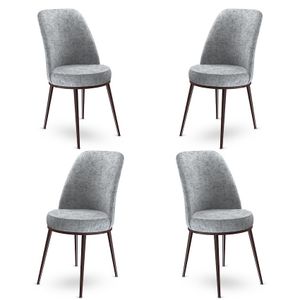 Set Stolica Dexa - Sivi, Braon Sivi i Braon (4 Komada)