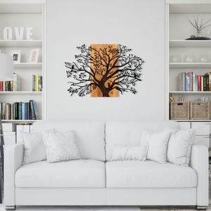 Dekorativni Drveni Zidni Ukras Kavak Black Walnut