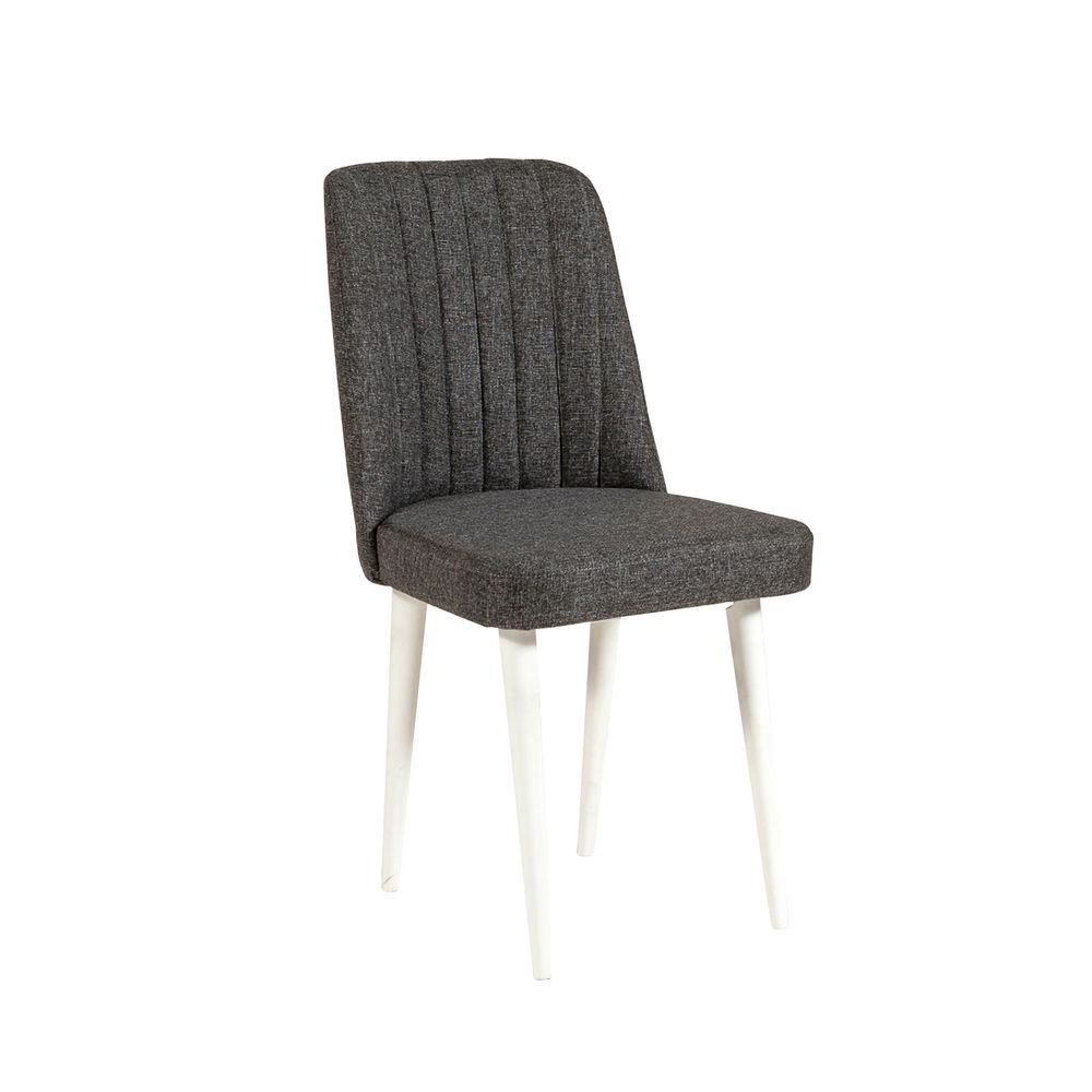 Vina White Anthracite Set Ekstenzibilnog Trpezarijskog Stola i Stolica (5 Komada) slika 11