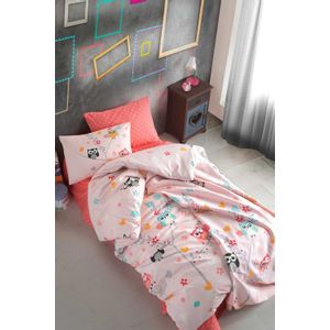 Posteljina Cotton Life 160x220cm Roze sova