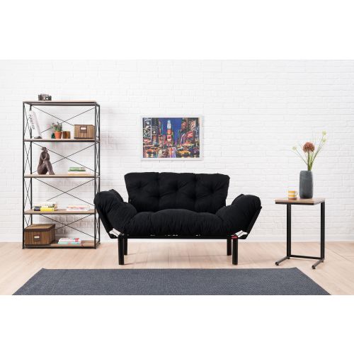 Atelier Del Sofa Nitta - Crni dvosed na razvlačenje slika 1