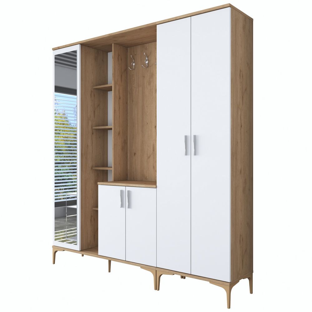 Bijeli Hodnik Ormar EA131 - 2801 Walnut slika 7
