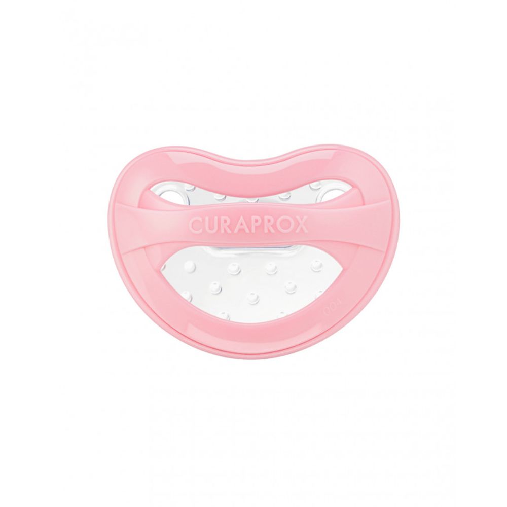 Curaprox Baby Ortodontska duda varalica V1 7-18mj (7-10kg) - Single Roza slika 3