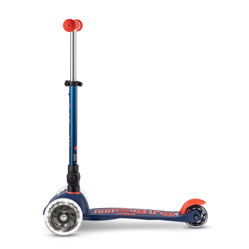 Micro Romobil Mini Deluxe Sklopivi LED, Mornarica Plava slika 2
