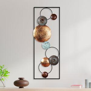 Decorative metal wall accessory Textured - 8, colour: multicolor