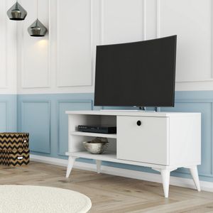 Retro 1554 White TV Stand