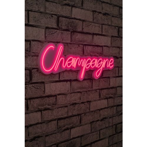 Wallity Champagne - Pink Pink Dekorativna Plastična LED Rasveta slika 1