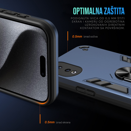 Torbica Hard Ring za Xiaomi Redmi Note 13 Pro 4G (EU) tamno zelena slika 3