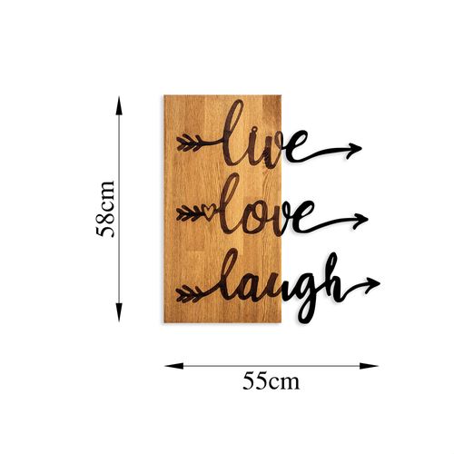 Wallity Ukrasni drveni zidni dodatak, Live Love Laugh - 369 slika 6
