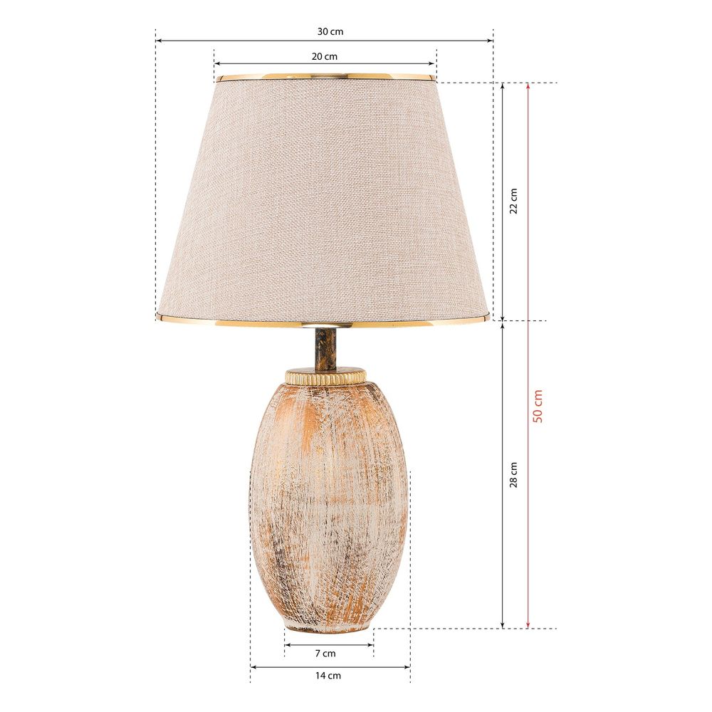 TM276 Krem Zlatna Stočna Lampa slika 5