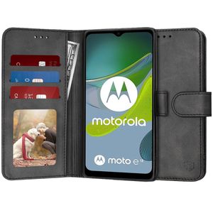 Techsuit Diary preklopna maska za Motorola Moto E13 – crna