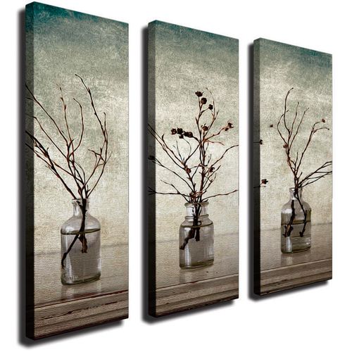 CU12 Multicolor Decorative Canvas Painting (3 Pieces) slika 3