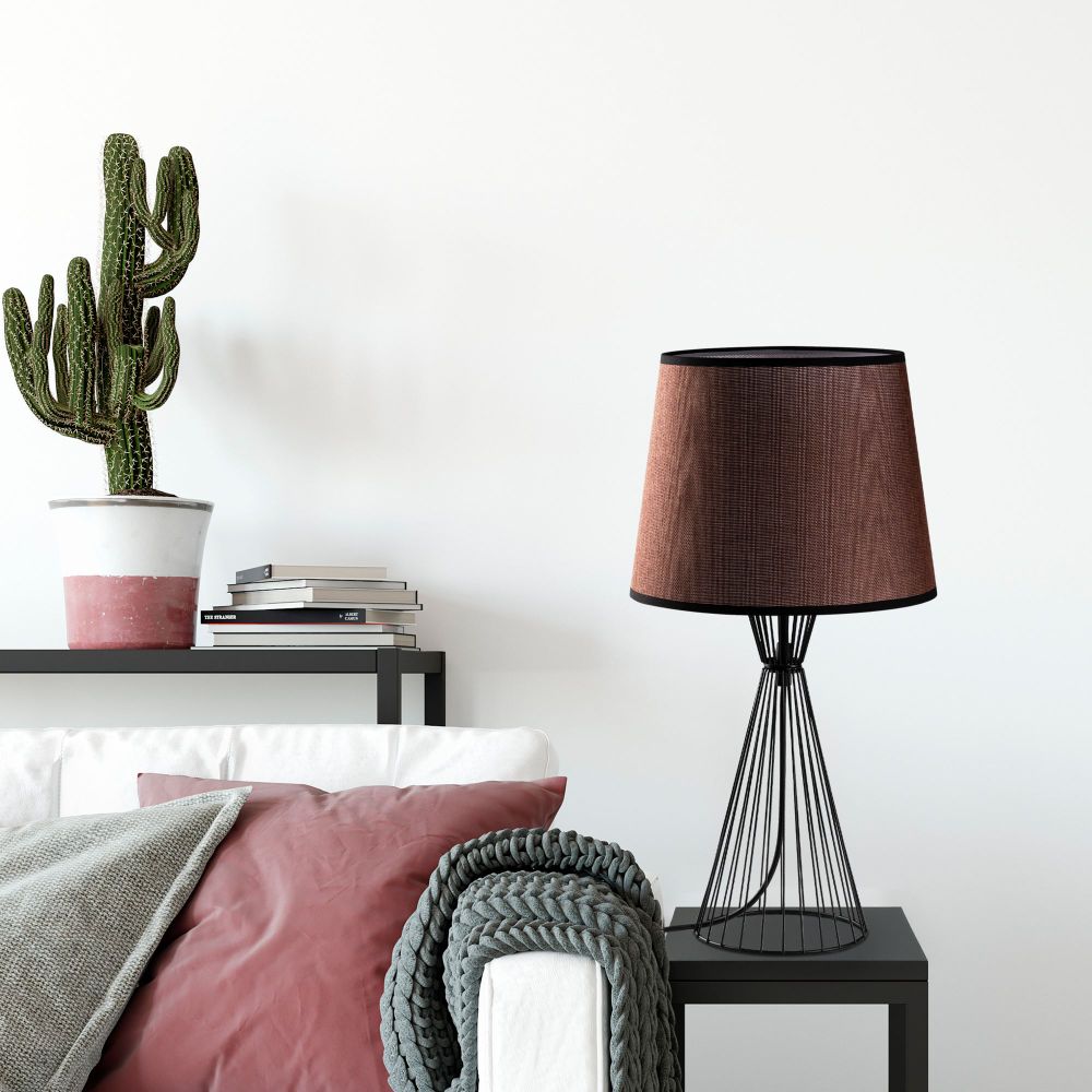 Telıs - 5372 Crna-Smeđa Stolna Lampa slika 1