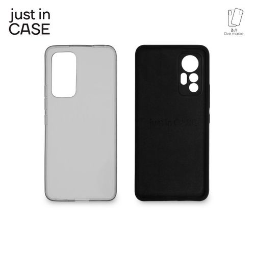 2u1 Extra case MIX paket CRNI za Xiaomi 12 Lite slika 1