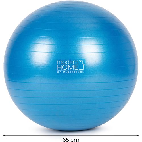 ModernHome fitness lopta plava 65cm + pumpa slika 6