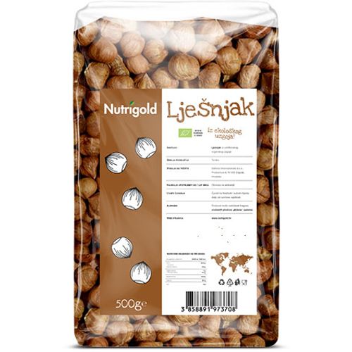 Nutrigold Lješnjak jezgra - Organski 500g  slika 1