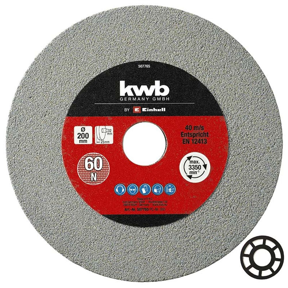 KWB brusni kotač 200 x 32 x 25 mm za tc-bg 200 - fini slika 1