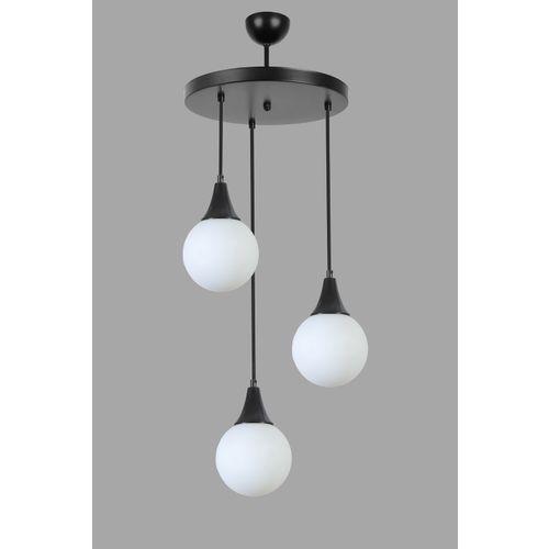 Afra 3 Lü Tepsili Siyah Beyaz Camlı Sarkıt Black
White Chandelier slika 4