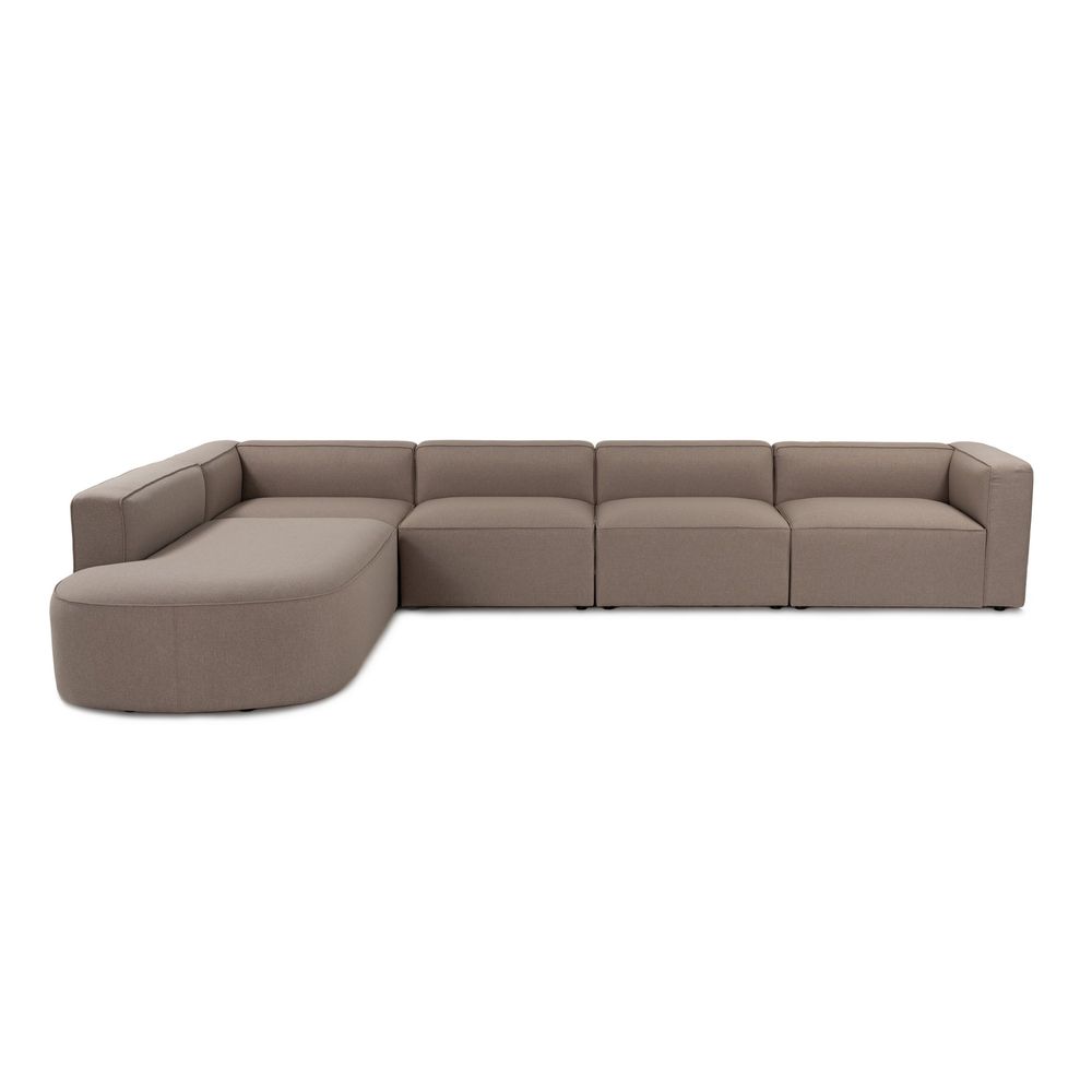 Mora (X-Oval-L1-O1-O1-R1) Svijetlosmeđi Kutni Sofa slika 2