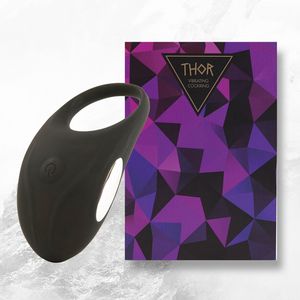 Vibracijski prsten za penis FeelzToys - Thor, crni