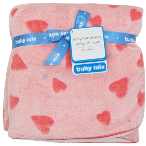 Baby Mix Dekica Hearts - Pink slika 1