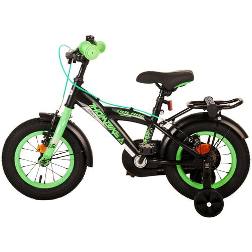 Volare dječji bicikl Thombike 12" s dvije ručne kočnice crno-zeleni slika 13