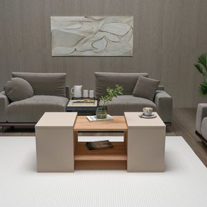 Set stolova Sartos - boje atlanski bor i bež