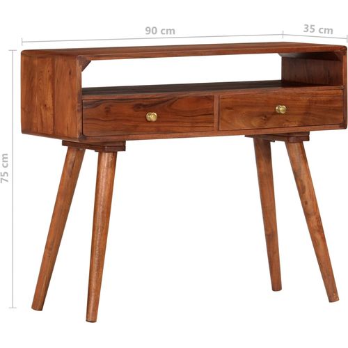 Konzolni stol od masivnog bagremovog drva 90 x 35 x 76 cm slika 8