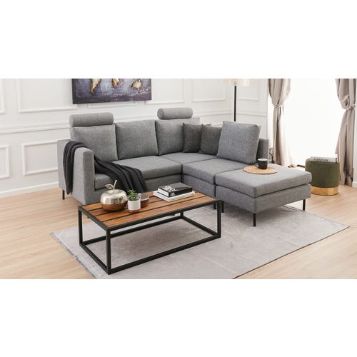 Atelier Del Sofa Kutna garnitura, Sivo, Mino - Grey slika 2