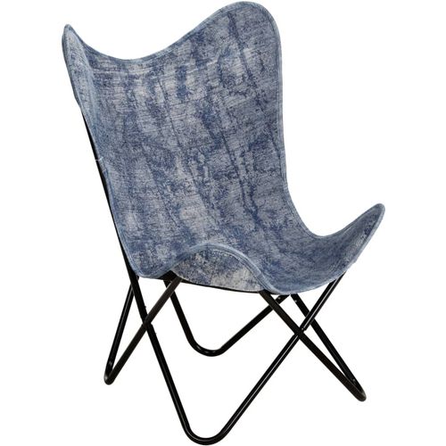 Leptir-stolica od platna indigo plava slika 1