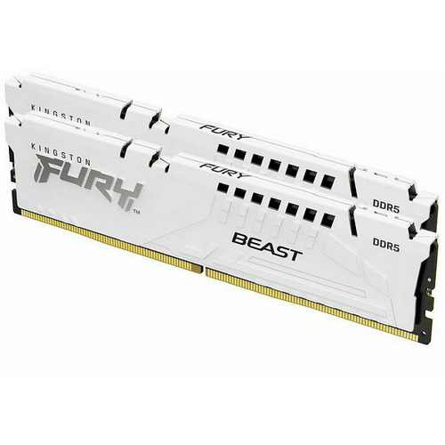 Memorija Kingston FURY Beast White XMP 64GB (2x32GB) 6000MT/s DDR5 CL40 DIMM, KF560C40BWK2-64 slika 1