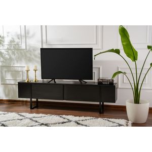 Serenity - Crni TV Stalak od Drva